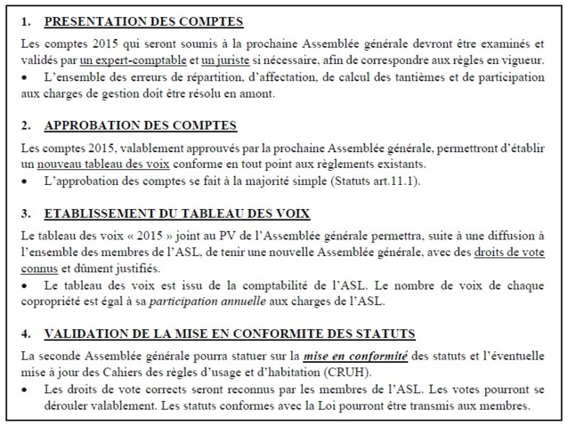 Proposition partagée avec les propriétaires institutionnels.