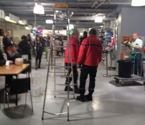 Intervention des pompiers particuliers du Poste Central de surveillance de l'ASL pour une fuite dans le magasin Leroy Merlin le vendredi 23 janvier 2015.