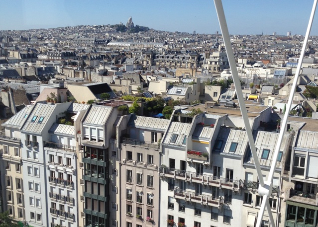 Le Quartier de l'Horloge vu du Centre Pompidou.