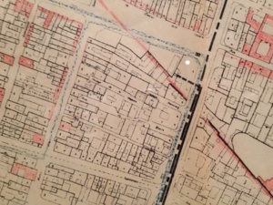 Plan du Marais (extrait). Intérêt esthétique actuel. Direction de l'urbanisme. Préfecture de la Seine. Echelle 1/2 000. 1965. Plan du Marais (extrait). Intérêt esthétique actuel. Direction de l'urbanisme. Préfecture de la Seine. Echelle 1/2 000. 1965.