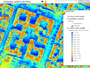 Cadastre solaire de Paris