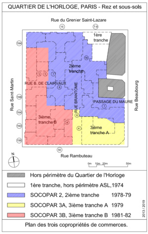 Plans du Quartier de l'Horloge à Paris