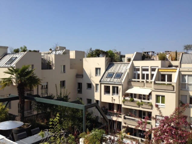 Merveilleux jardins de Babylone sur les toits du Quartier de l'Horloge