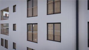 Les anciennes menuiserie en aluminium anodisé et blanches sont remplacées par une façade contemporaine qui mêle un contraste de gris anthracite et de blanc cassé avec un garde-corps couleur bronze. Les anciennes menuiserie en aluminium anodisé et blanches sont remplacées par une façade contemporaine qui mêle un contraste de gris anthracite et de blanc cassé avec un garde-corps couleur bronze.