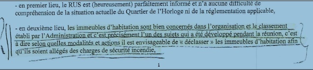 Extrait d’un échange daté du 10 février 2017 entre Olivier Anciaux, alors directeur de Loiselet Daigremont, et le conseil de gestion de l’ASL. Huit ans plus tard, Oralia Sully Gestion préfère proposer un « démantèlement » de la sécurité incendie plutôt que de reconnaître une évidence : commerces et habitations ne relèvent pas des mêmes règles de sécurité incendie.