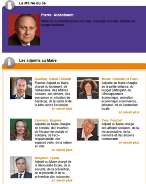Mairie du 3e, Paris. Les élus en 2016. Mairie du 3e, Paris. Les élus en 2016.