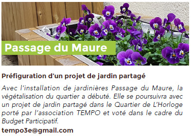 Jardins partagés dans le Quartier de l'Horloge