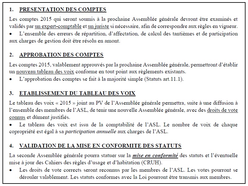 Proposition partagée avec les propriétaires institutionnels.