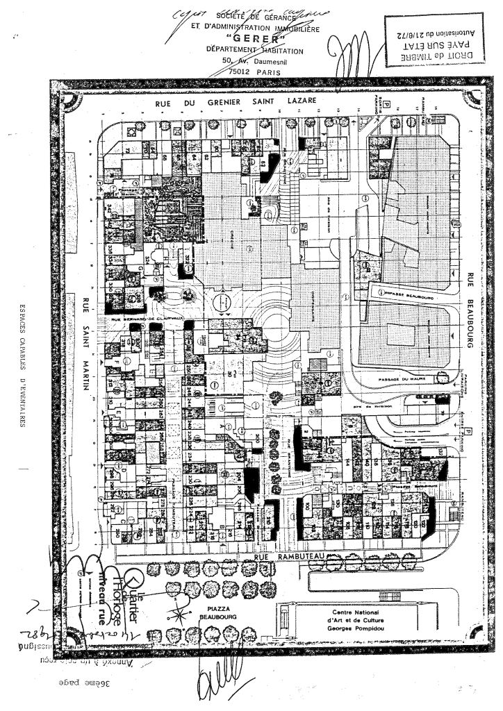 Plans du Quartier de l'Horloge à Paris