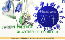 L'association TEMPO et le jardin partagé du Quartier de l'Horloge vous souhaite de belles fêtes !